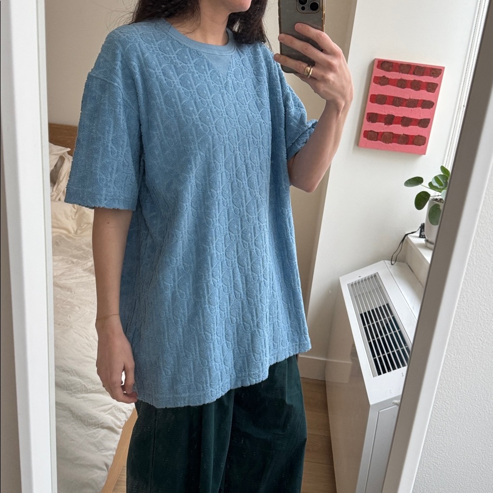 Dior terry cloth short sleeve top